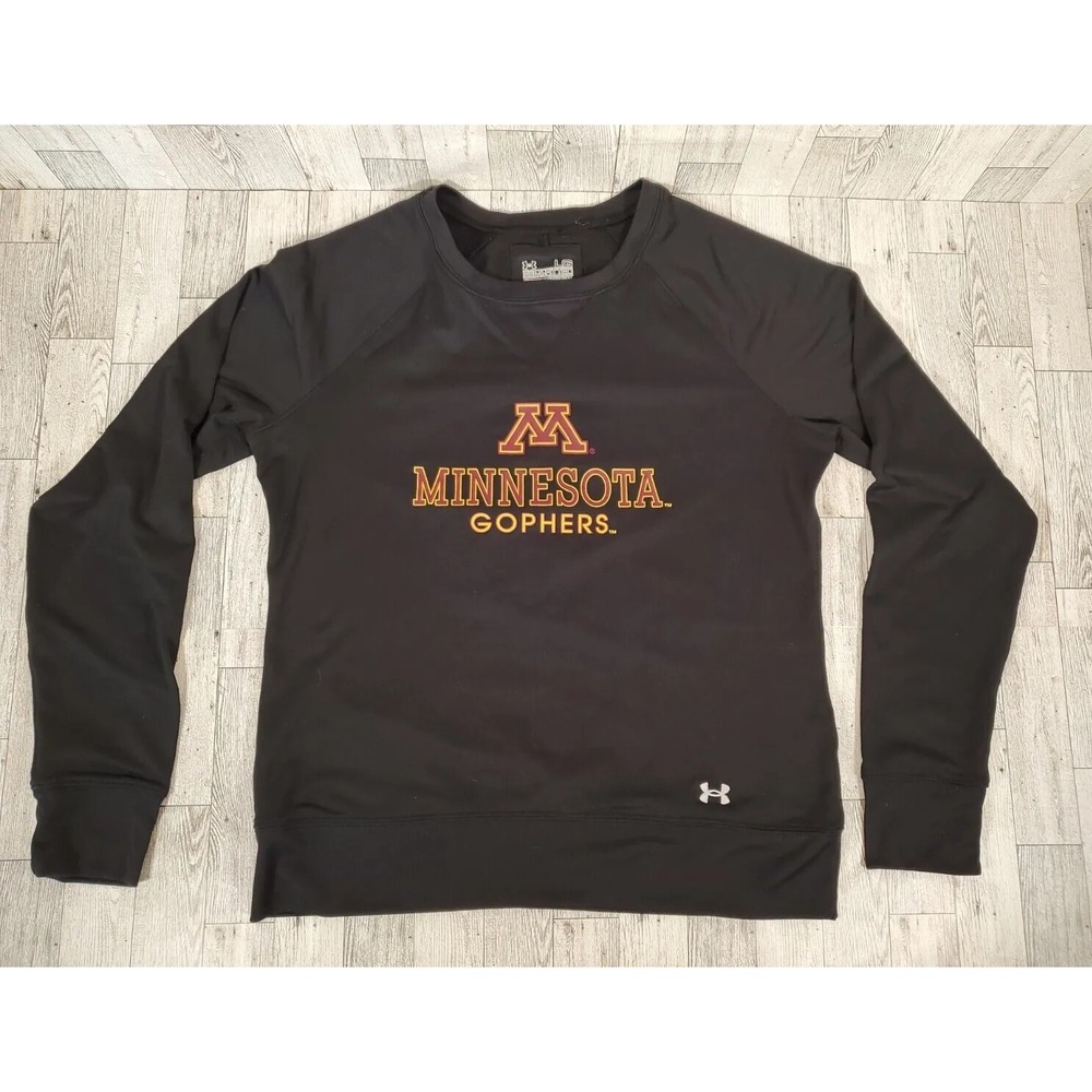 Minnesota Gophers Shirt Womens LARGE Under Armour Semi-Fitted All Season Gear